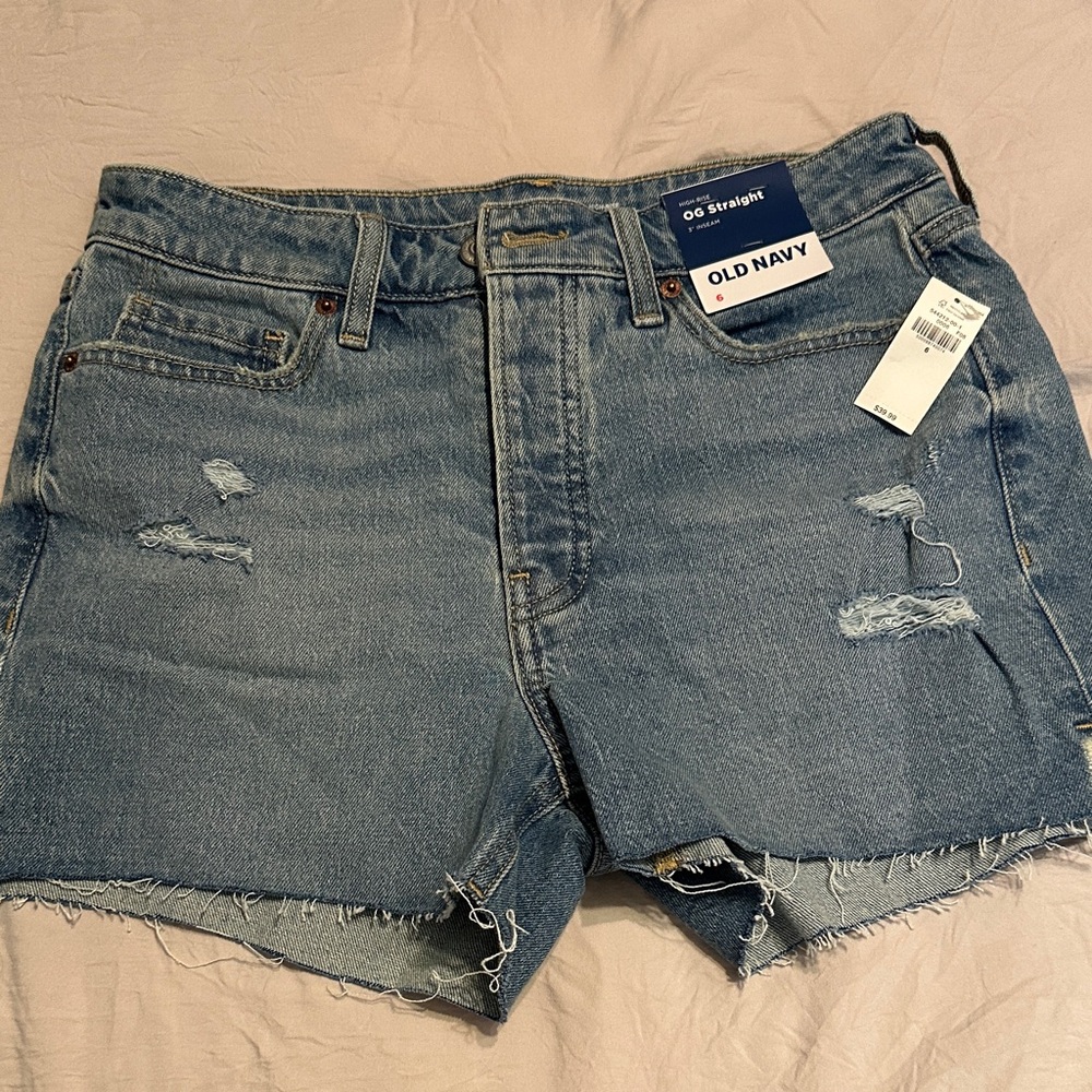 Old Navy Women's Distressed Blue Jean Shorts